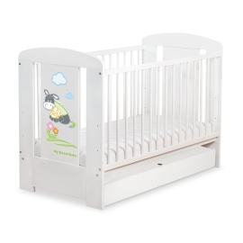 Baby cot bed 120x60cm Donkey Luca with drawer STANDARD