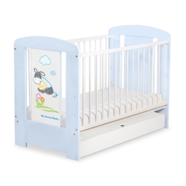 Baby cot bed 120x60cm Donkey Luca with drawer STANDARD