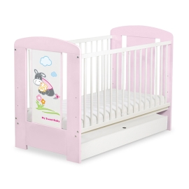 Baby cot bed 120x60cm Donkey Luca with drawer STANDARD