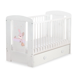 Baby cot bed 120x60cm Dreamy bunny with drawer MAXI