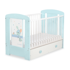 Baby cot bed 120x60cm Dreamy bunny with drawer MAXI