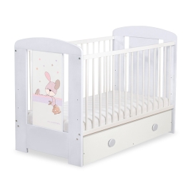 Baby cot bed 120x60cm Dreamy bunny with drawer MAXI