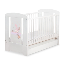 Baby cot bed 120x60cm Dreamy bunny with drawer STANDARD