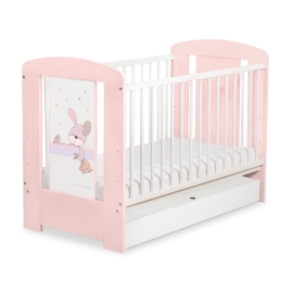 Baby cot bed 120x60cm Dreamy bunny with drawer STANDARD