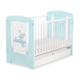 Baby cot bed 120x60cm Dreamy bunny with drawer STANDARD