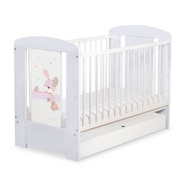 Baby cot bed 120x60cm Dreamy bunny with drawer STANDARD