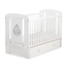 Baby cot bed 120x60cm Glamour with drawer MAXI