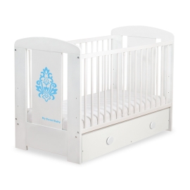 Baby cot bed 120x60cm Glamour with drawer MAXI