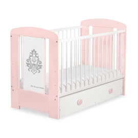 Baby cot bed 120x60cm Glamour with drawer MAXI