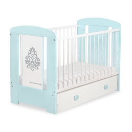 Baby cot bed 120x60cm Glamour with drawer MAXI