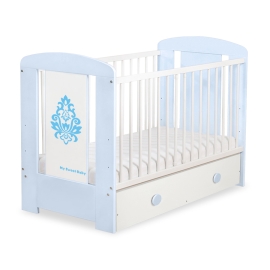 Baby cot bed 120x60cm Glamour with drawer MAXI