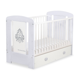 Baby cot bed 120x60cm Glamour with drawer MAXI
