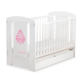 Baby cot bed 120x60cm Glamour with drawer STANDARD