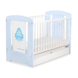 Baby cot bed 120x60cm Glamour with drawer STANDARD