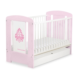 Baby cot bed 120x60cm Glamour with drawer STANDARD