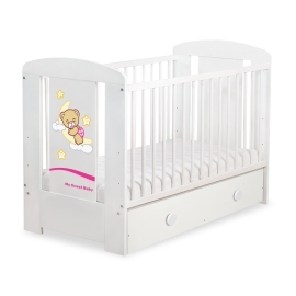Baby cot bed 120x60cm Good Night with drawer MAXI