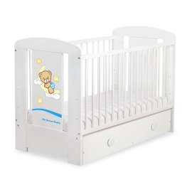 Baby cot bed 120x60cm Good Night with drawer MAXI