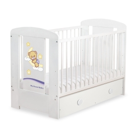 Baby cot bed 120x60cm Good Night with drawer MAXI