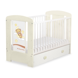 Baby cot bed 120x60cm Good Night with drawer MAXI