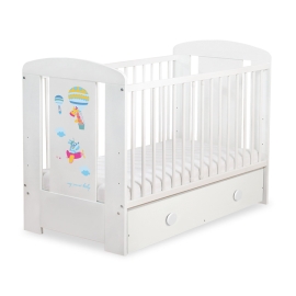 Baby cot bed 120x60cm Happy balloons with drawer MAXI