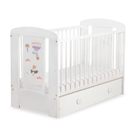 Baby cot bed 120x60cm Happy balloons with drawer MAXI