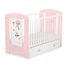 Baby cot bed 120x60cm Happy balloons with drawer MAXI