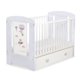 Baby cot bed 120x60cm Happy balloons with drawer MAXI
