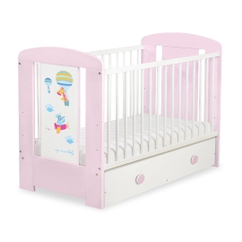 Baby cot bed 120x60cm Happy balloons with drawer MAXI