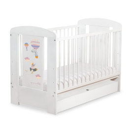 Baby cot bed 120x60cm Happy balloons with drawer STANDARD