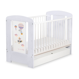 Baby cot bed 120x60cm Happy balloons with drawer STANDARD
