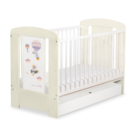 Baby cot bed 120x60cm Happy balloons with drawer STANDARD