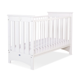 Baby cot bed 120x60cm Lorenzo III white