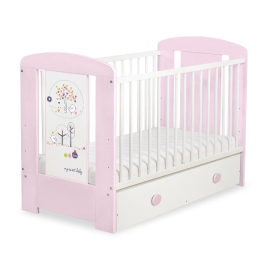 Baby cot bed 120x60cm Lovely birds with drawer MAXI