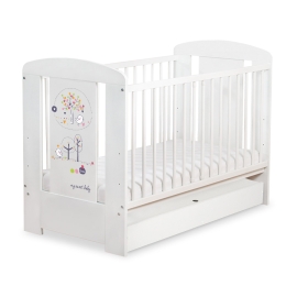 Baby cot bed 120x60cm Lovely birds with drawer STANDARD