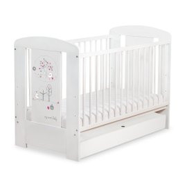 Baby cot bed 120x60cm Lovely birds with drawer STANDARD