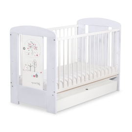 Baby cot bed 120x60cm Lovely birds with drawer STANDARD