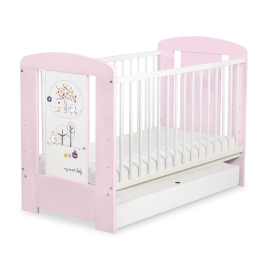 Baby cot bed 120x60cm Lovely birds with drawer STANDARD