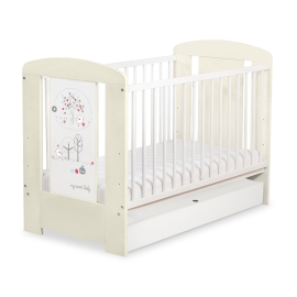 Baby cot bed 120x60cm Lovely birds with drawer STANDARD
