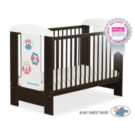 Baby cot bed 120x60cm Owls White - Brown Model: 425