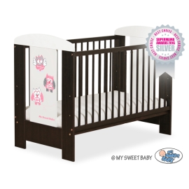 Baby cot bed 120x60cm Owls White - Brown Model: 426