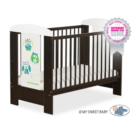 Baby cot bed 120x60cm Owls White - Brown Model: 428