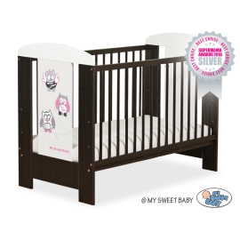 Baby cot bed 120x60cm Owls White - Brown Model: 429