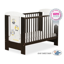 Baby cot bed 120x60cm Owls White - Brown Model: 432