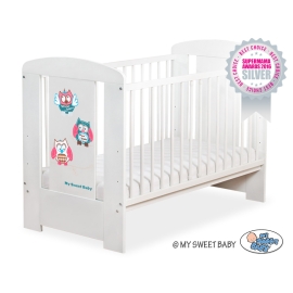 Baby cot bed 120x60cm Owls White Model: 425
