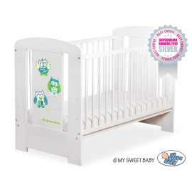 Baby cot bed 120x60cm Owls White Model: 428