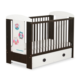 Baby cot bed 120x60cm Owls with drawer MAXI