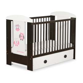 Baby cot bed 120x60cm Owls with drawer MAXI