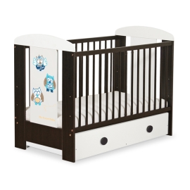 Baby cot bed 120x60cm Owls with drawer MAXI