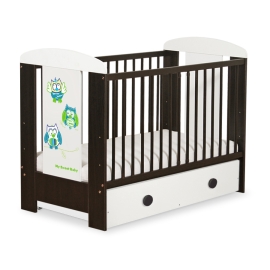 Baby cot bed 120x60cm Owls with drawer MAXI