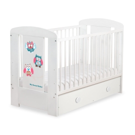Baby cot bed 120x60cm Owls with drawer MAXI